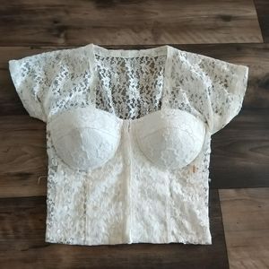 Vintage lace bustier